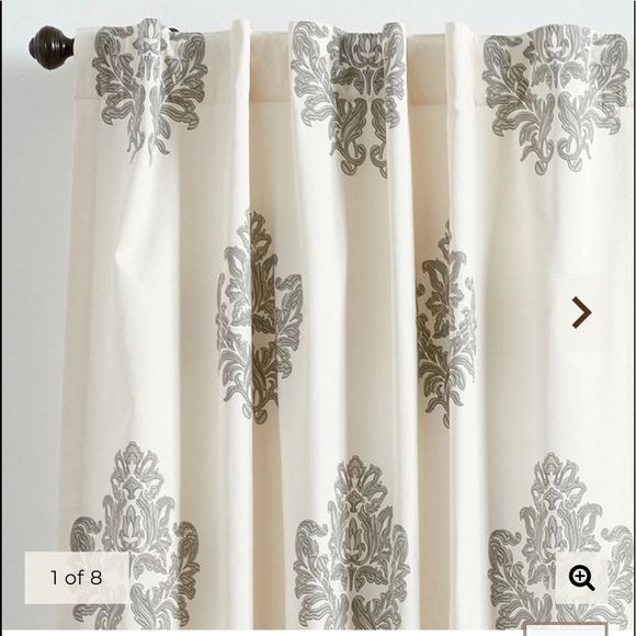 ballard Designs Other - Like new Ballard designs drapes 4 108”long Bingham Printed Damask Draper…